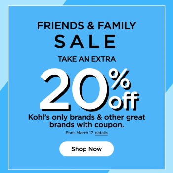 Extra 20% Off Kohl's brands in March
